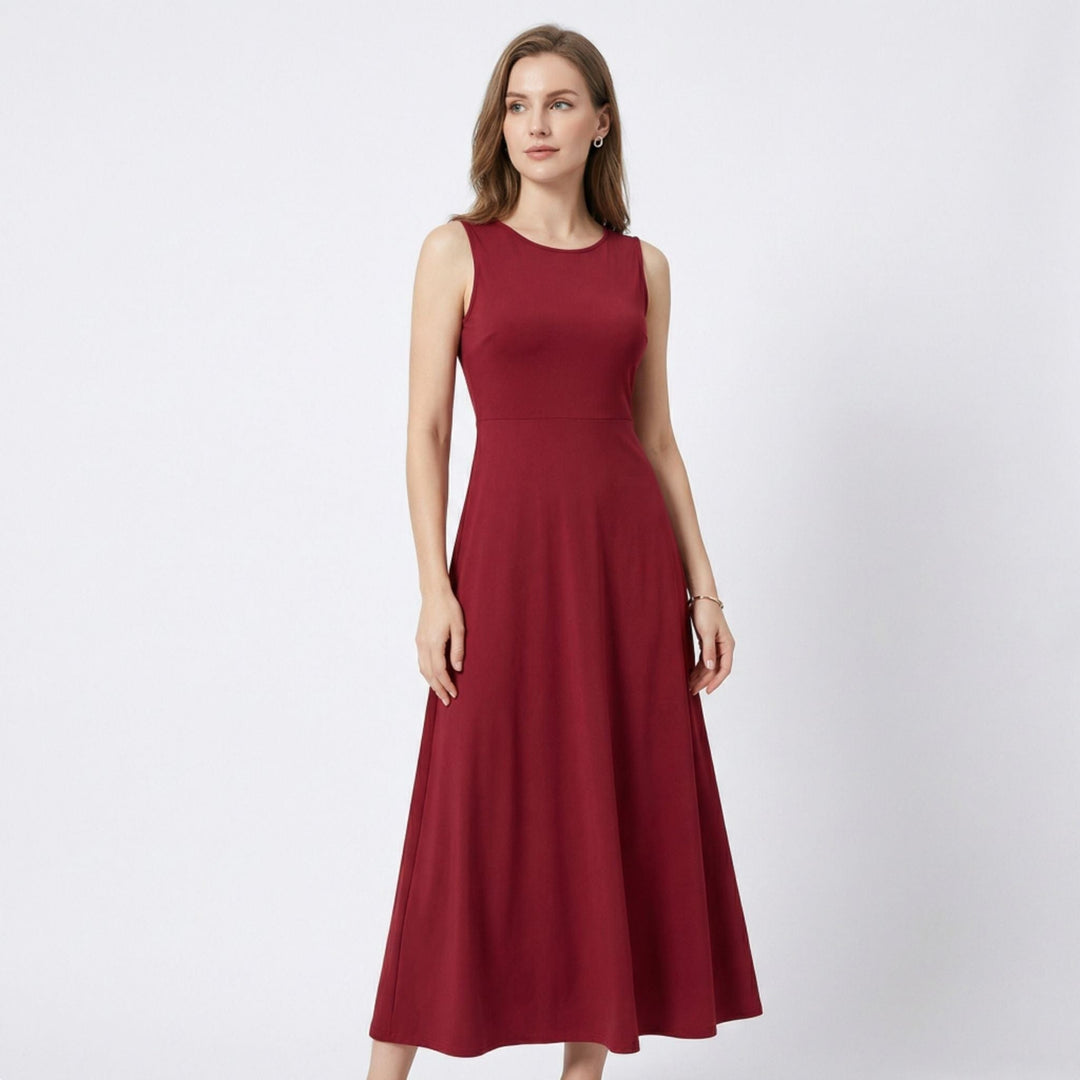Casual Sleeveless Maxi Dress for Women - Elestira