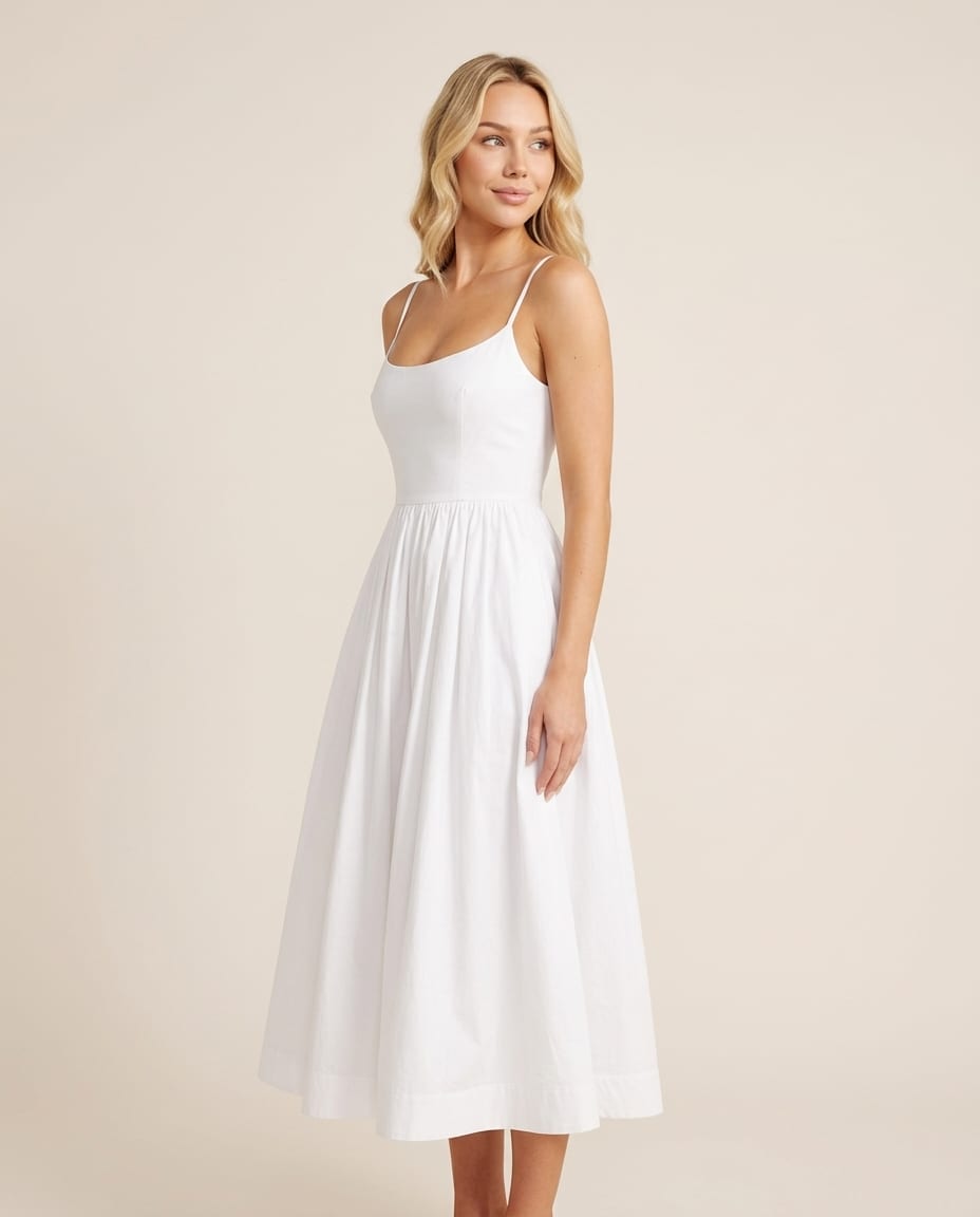 Chic Sleeveless Summer Midi Dress - Elestira