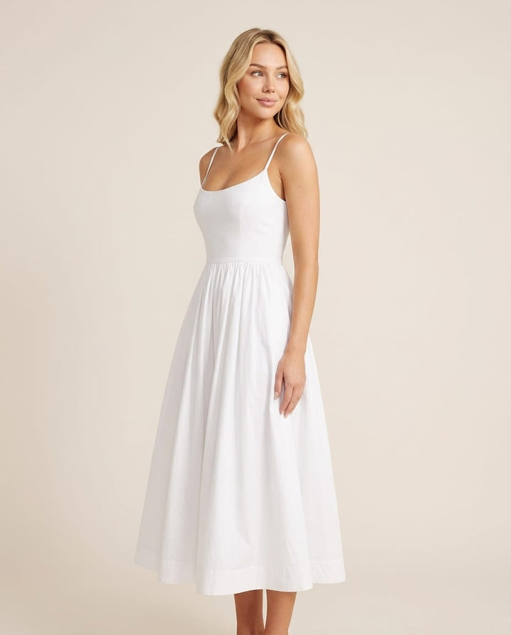 Chic Sleeveless Summer Midi Dress - Elestira