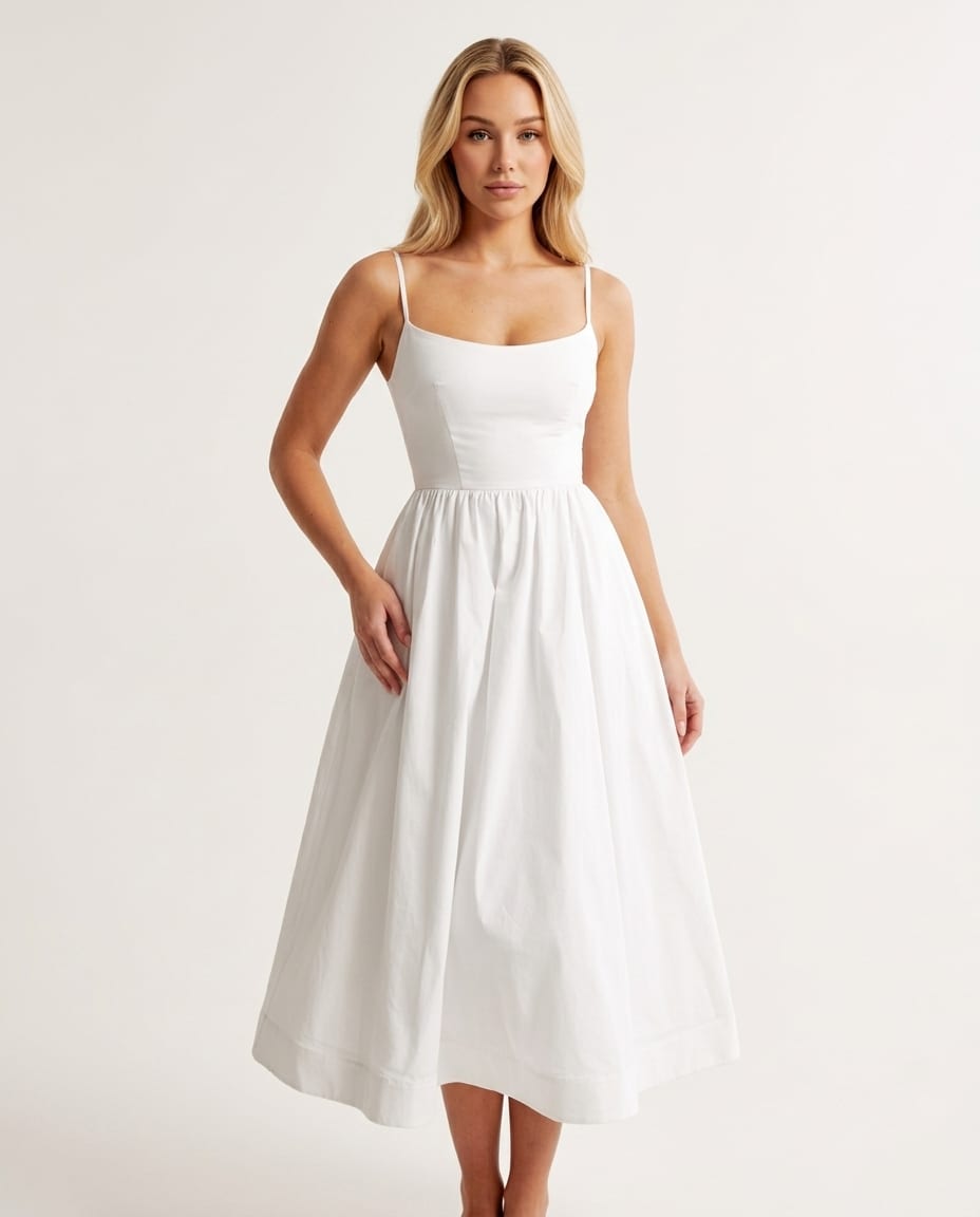 Chic Sleeveless Summer Midi Dress - Elestira