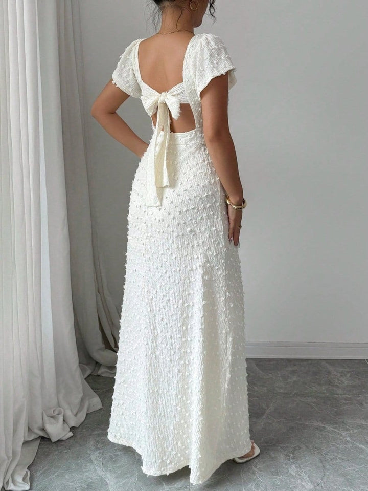 Elegant Maxi Wedding Guest Dress - Elestira