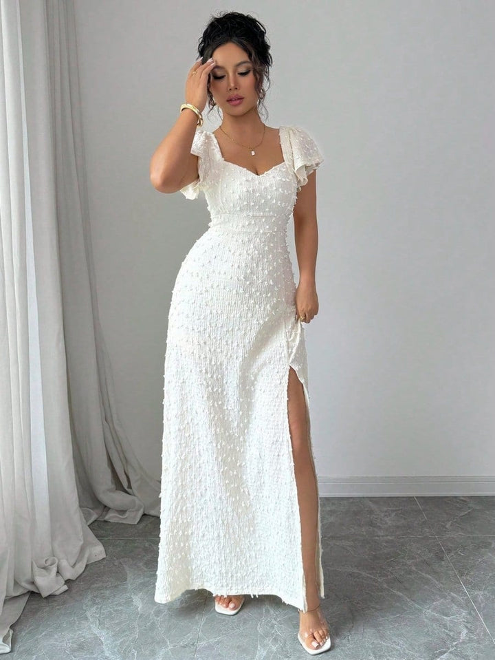 Elegant Maxi Wedding Guest Dress - Elestira