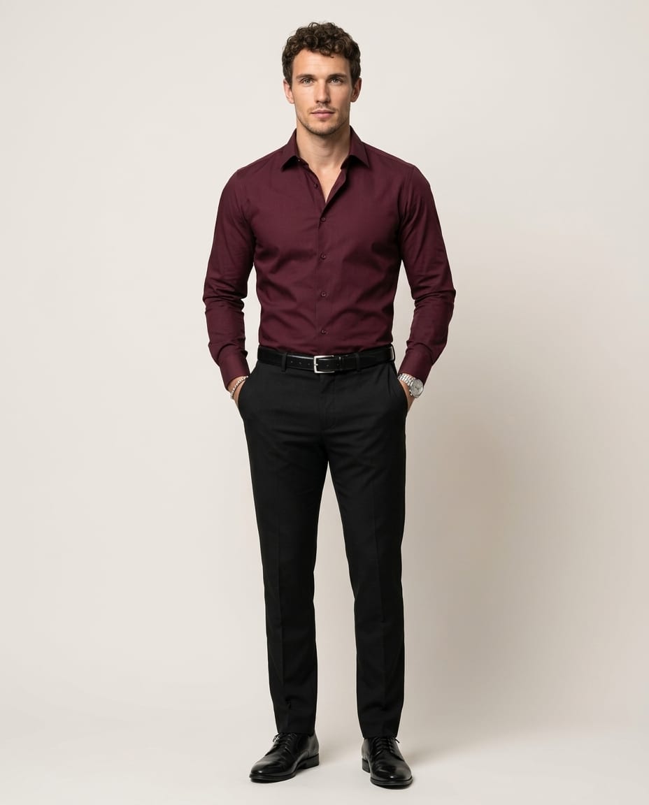 Men's Casual Long Sleeve Button - Up Shirt - Elestira