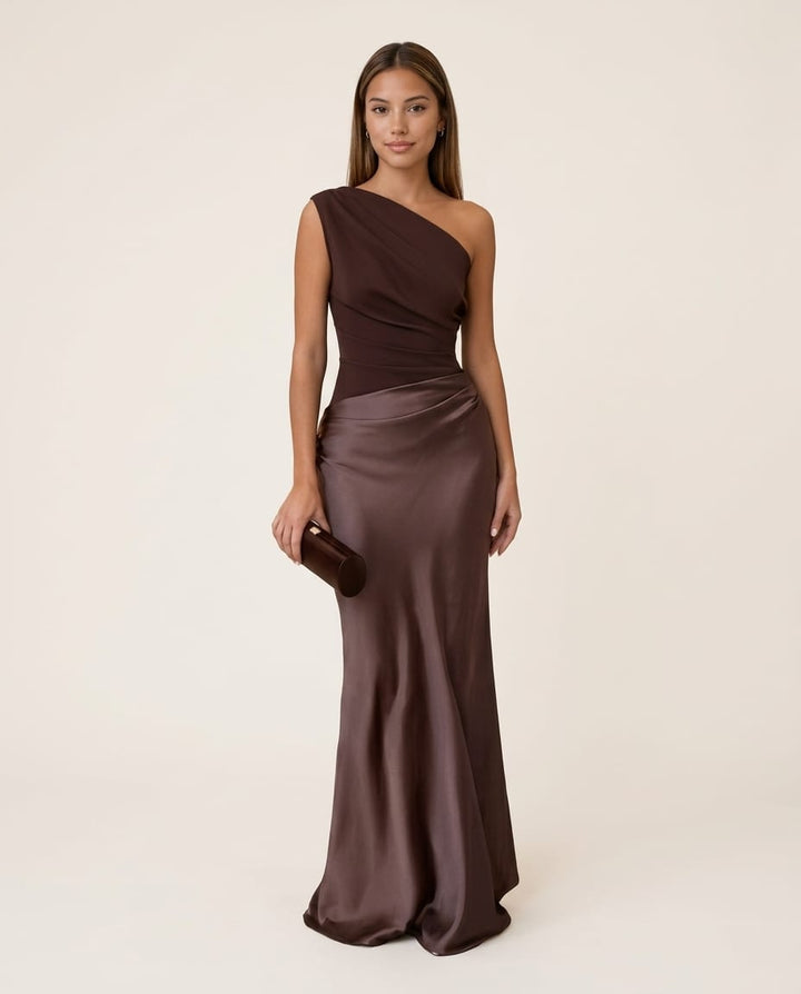 One Shoulder Formal Maxi Dress - Elestira